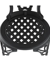 Streamdale Cast Aluminum Patio Dining Chair 2PCS With Black Frame