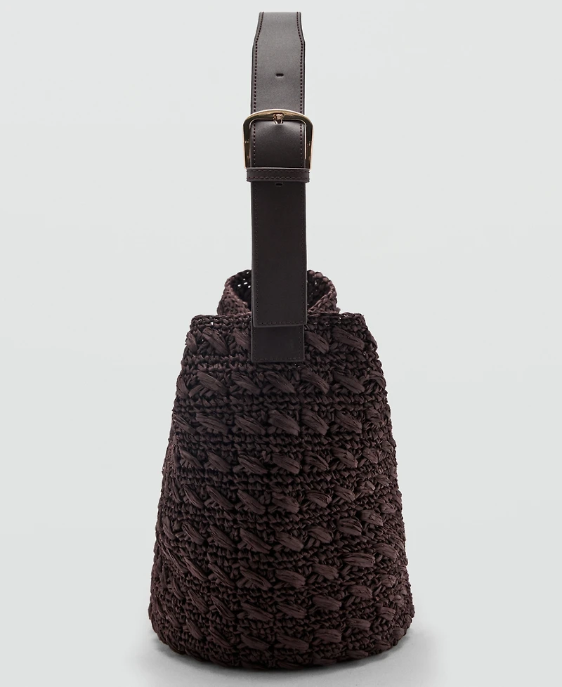 Mango Women's Natural Fiber Shopper Bag