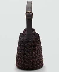 Mango Women's Natural Fiber Shopper Bag
