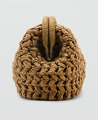 Mango Women's Natural Fiber Clutch Bag