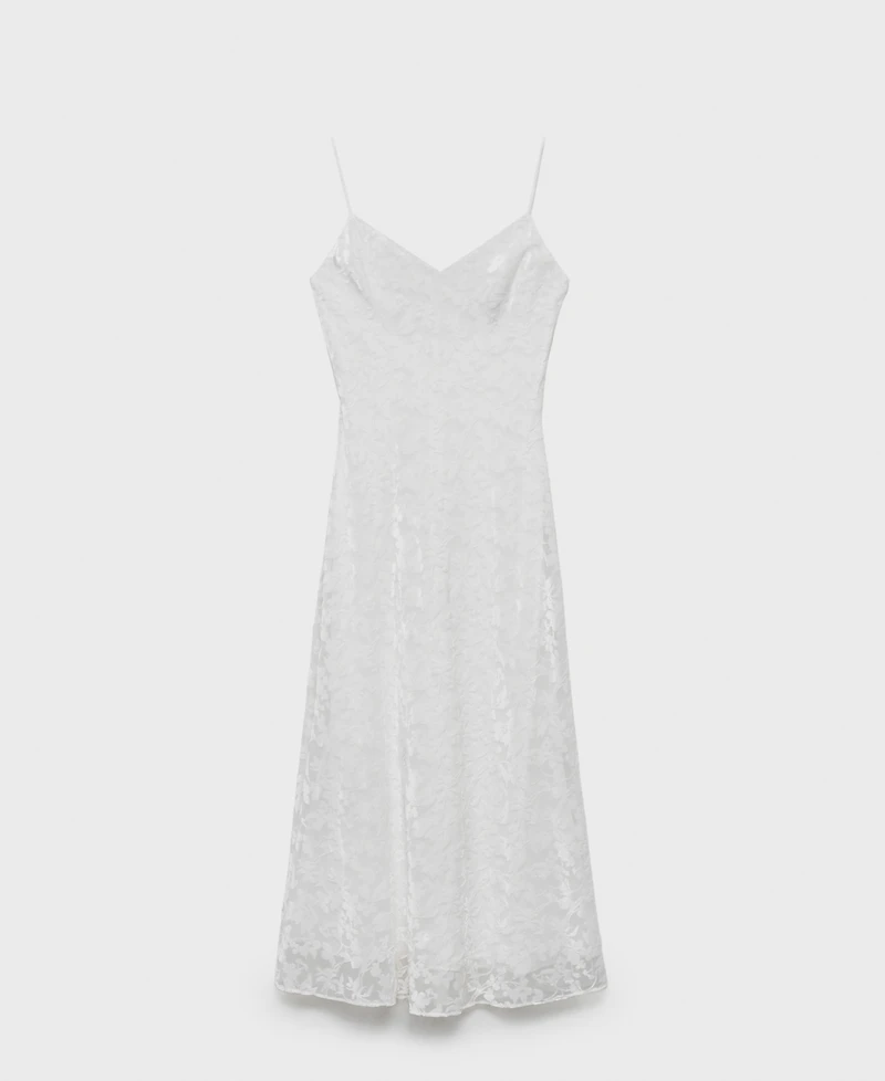 Mango Women's Floral Jacquard Dress