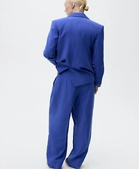 Mango Women's Pleated Wide Leg Suit Pants