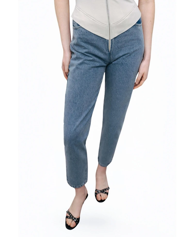 Nocturne Women's Denim Garnished Jumpsuit