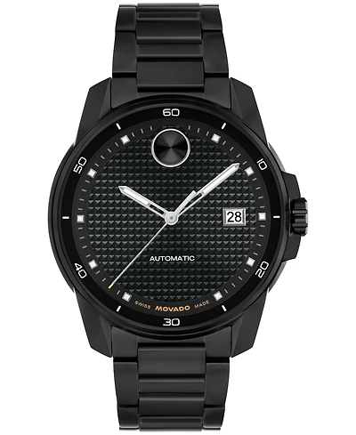 Movado Men's Bold Verso Swiss Automatic Ionic Plated Black Steel Watch, 41mm