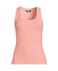 Lands' End Plus Drapey Rib Fitted Tank Top