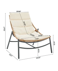 Manhattan Comfort Sunset Modern Upholstered Patio Conversation Set