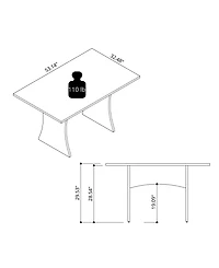 Manhattan Comfort Coney 53.14" Mid-Century Modern Dining Table