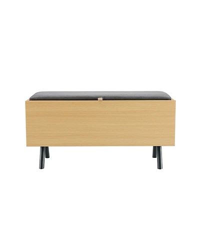 Manhattan Comfort Paloma 35.8" Modern Upholstered Accent Storage Bench