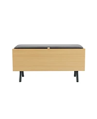Manhattan Comfort Paloma 35.8" Modern Upholstered Accent Storage Bench