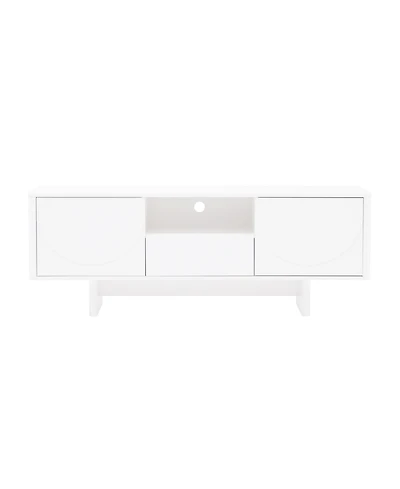 Manhattan Comfort Ella 59.1" Modern 5-Shelf Tv Stand Fits TVs up to 55"