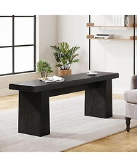 Tribesigns Wooden Entryway Bench, 47-Inch Wood Dining Table Bench Long Kitchen with Sturdy Frame for Room, Modern End of Bed Be