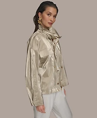 Donna Karan New York Women's Metallic Zip-Front Jacket
