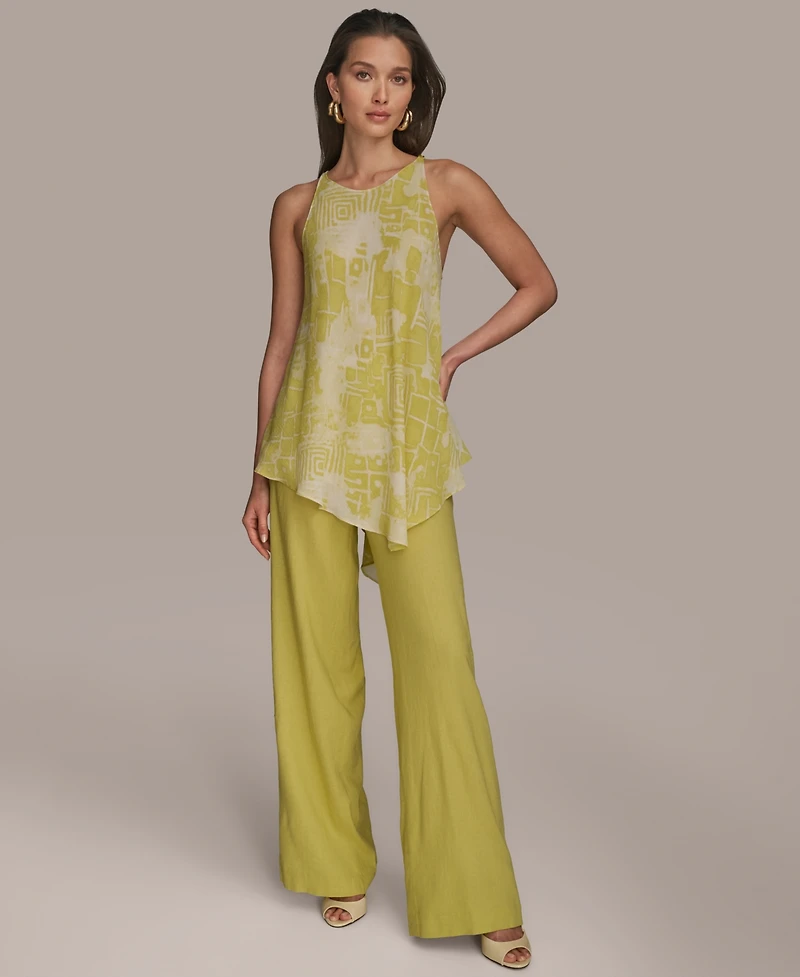 Donna Karan New York Women's Printed Sleeveless Blouse