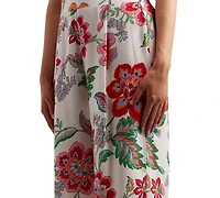 Bcx Juniors' Floral-Print Wide-Leg Pull-On Pants