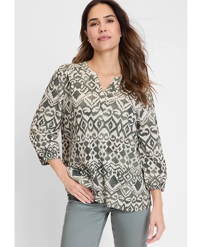 Olsen Women's Ikat Tunic T-Shirt