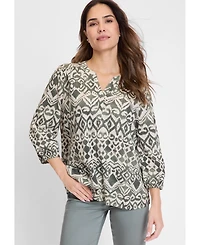 Olsen Women's Ikat Tunic T-Shirt