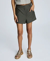 Kenneth Cole Women's Luxe Twill Double Welt-Pocket Shorts