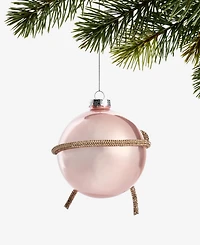 Holiday Lane Gilded Glamour Pink Gem Bow Ball Ornament, Macy's Exclusive