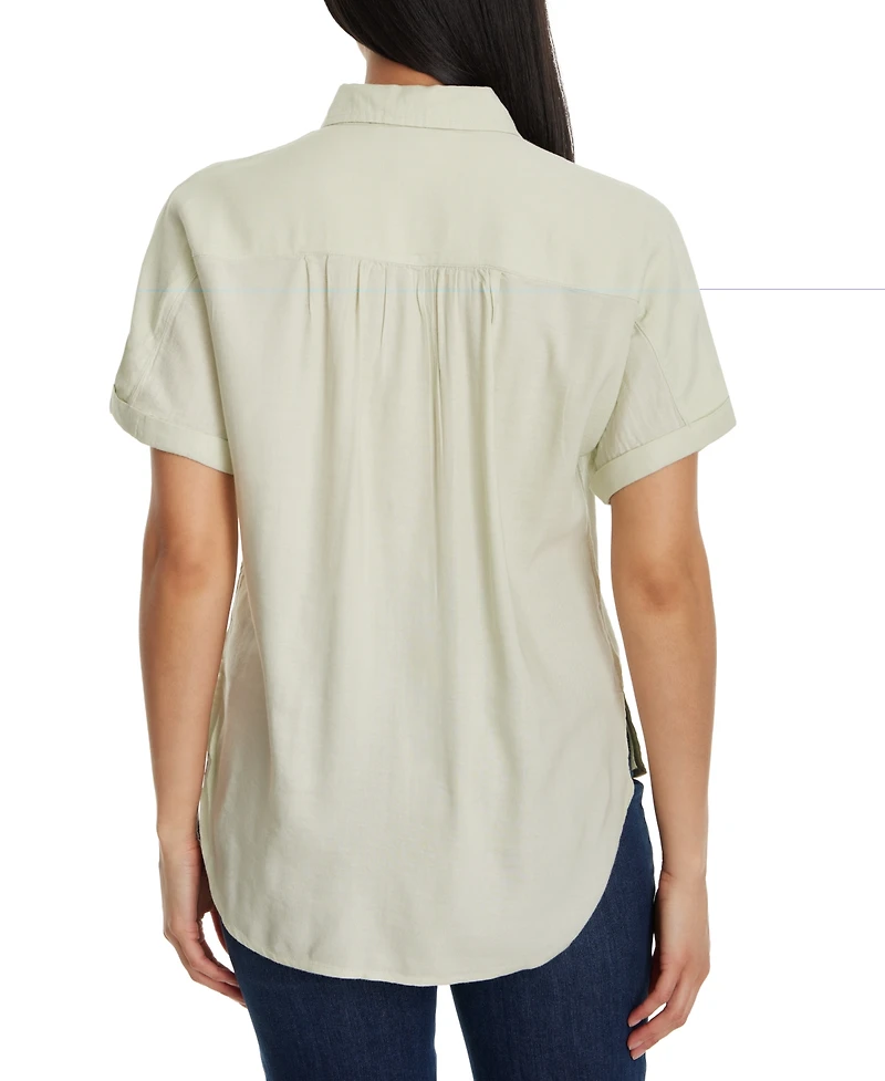 Gloria Vanderbilt Petite Daisy Short-Sleeve Shirt