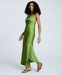 Kenneth Cole Women's Asymmetrical-Hem Cowlneck Dress