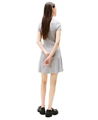 Tommy Jeans Women's Fit & Flare Ribbed Polo Dress