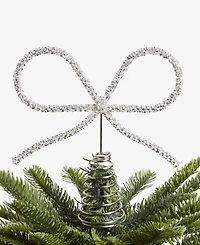Holiday Lane Opulence Silver-Tone Bow Tree Topper, Macy's Exclusive