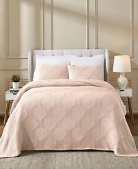 Superior Tanta Crinkle Woven 3-Pc. Coverlet Set