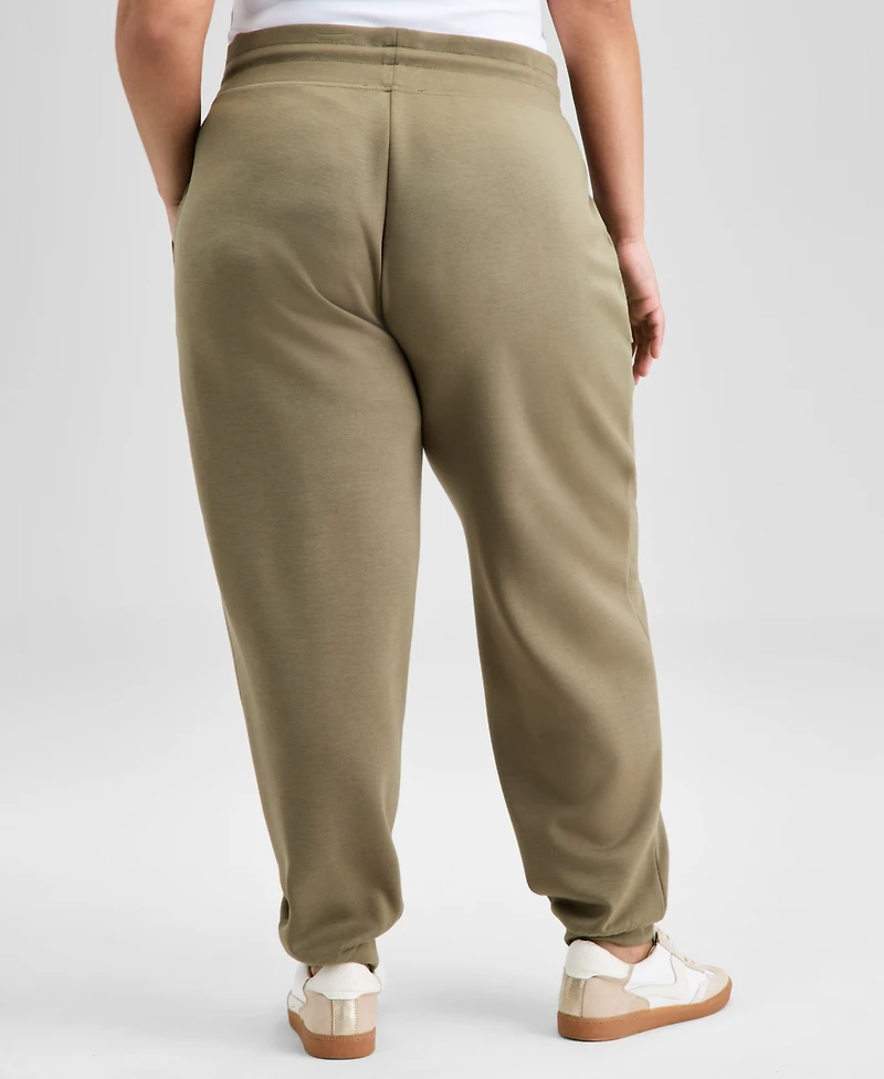 And Now This Trendy Plus Scuba-Knit Jogger Pants, Exclusively at Macy's