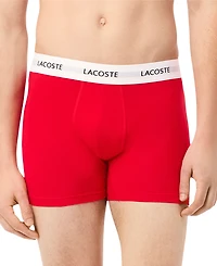 Lacoste Men's 3-Pk. Regular-Fit Logo Waistband 5" Boxer Briefs