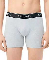Lacoste Men's 3-Pack. Regular-Fit Logo Waistband 5" Boxer Briefs