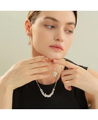 Sterling Silver Vivienne Statement Bouquet Chain Necklace