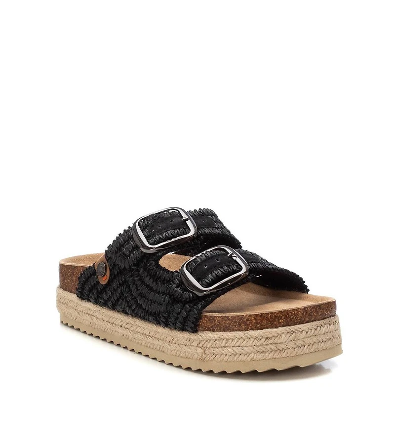 Women's Footbed Jute Wrapped Platform Sandals By Xti