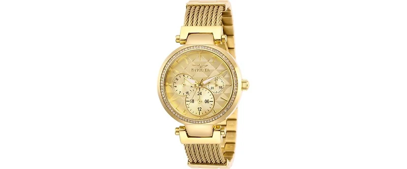 Invicta Women's Angel Quartz Chronograph Gold Dial Watch