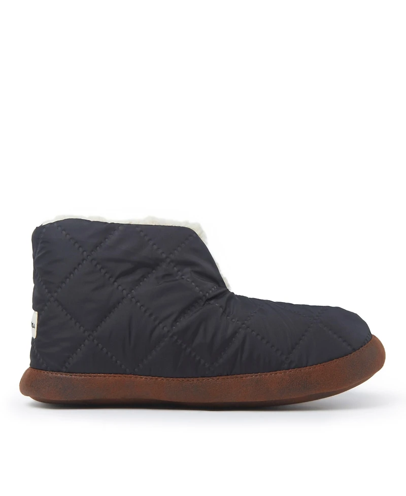 Dearfoams Men's Quilted Nylon Warm Up Bootie House Slipper