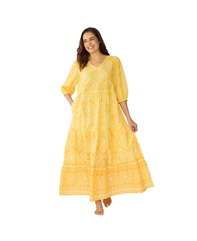 Dreams & Co. Women's Tiered Peasant Lounger