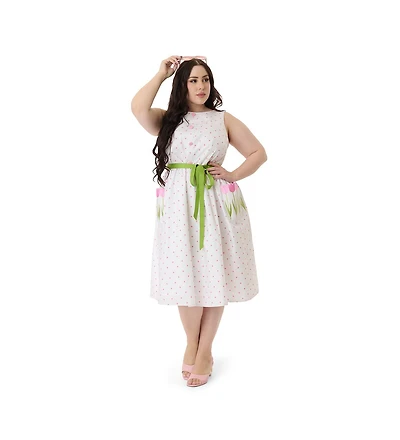 Smak Parlour Plus Tulip Pocket Swing Dress