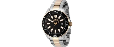 Invicta Men's 46319 Pro Diver Quartz 3 Hand Black Dial Watch