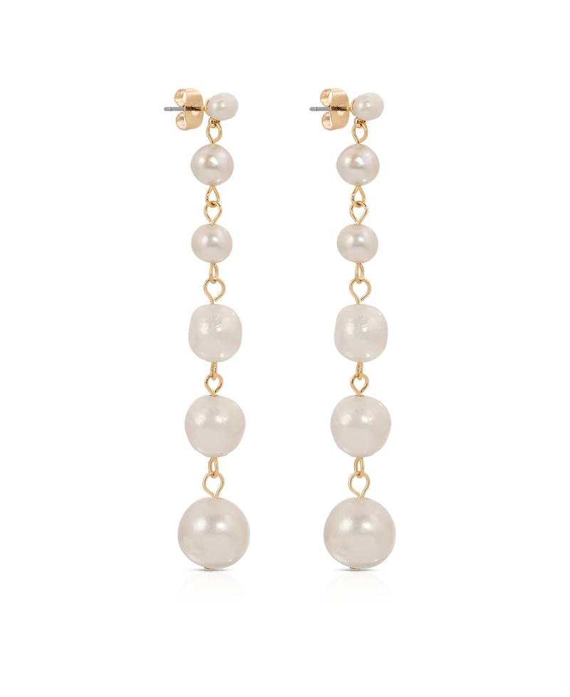 Ettika Multi-Freshwater Cultivated Pearl Linear Earrings