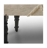 Decorative Upholstered Bench with Sculptural Legs for Hallway or End of Bed