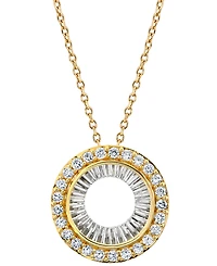 Diamond Circle 18" Pendant Necklace (1/4 ct. t.w.) in 14k Two-Tone Gold