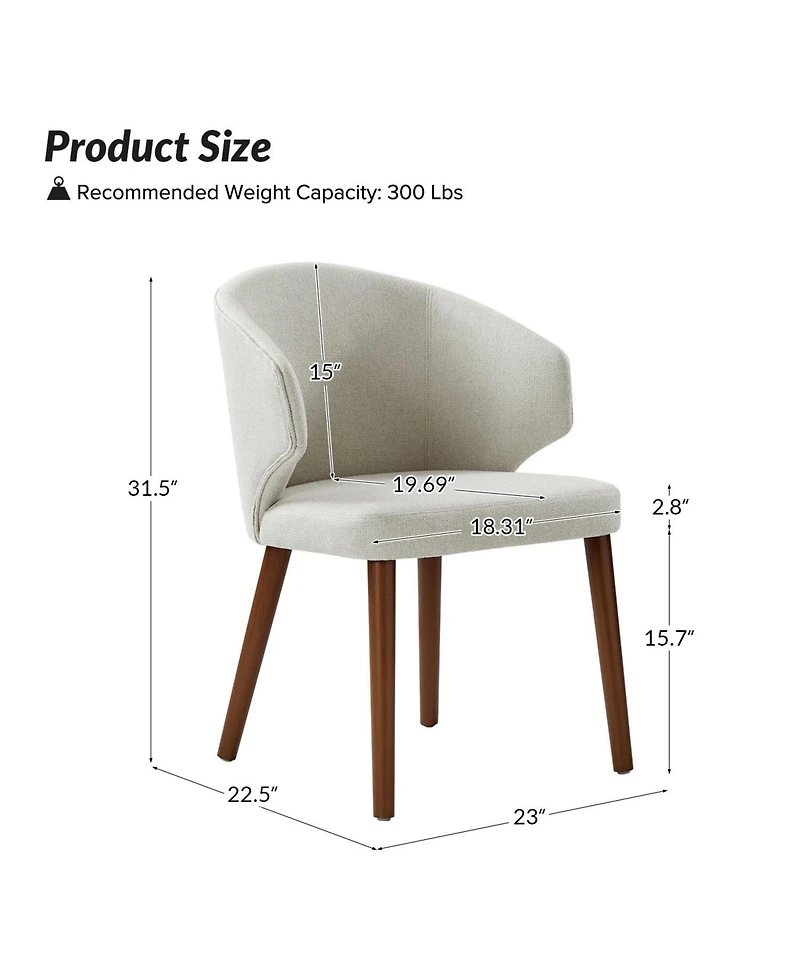 Mid-century Modern Upholstered Dining Chair
