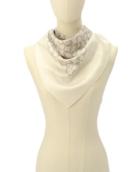Coach Women's Textured Signature Print Silk Square Scarf
