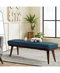 Terencio 55.5" Wide Bedroom Genuine Leather Bench