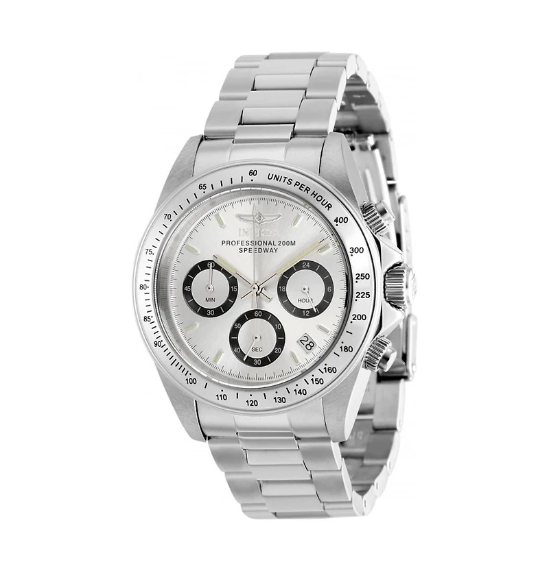 Invicta Men's 37167 Speedway Quartz Chronograph Silver Dial Watch