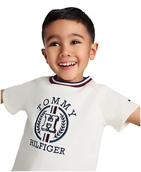 Tommy Hilfiger Toddler Boys 2-Piece Signature Raglan T-Shirt and French Terry Shorts Set