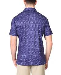 Tailorbyrd Big & Tall Navy Performance Polo with Pin Flags for Active Lifestyle