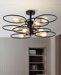 Home Accessories 28" Camilla 9-Light Indoor Semi-Flush Mount Ceiling Light