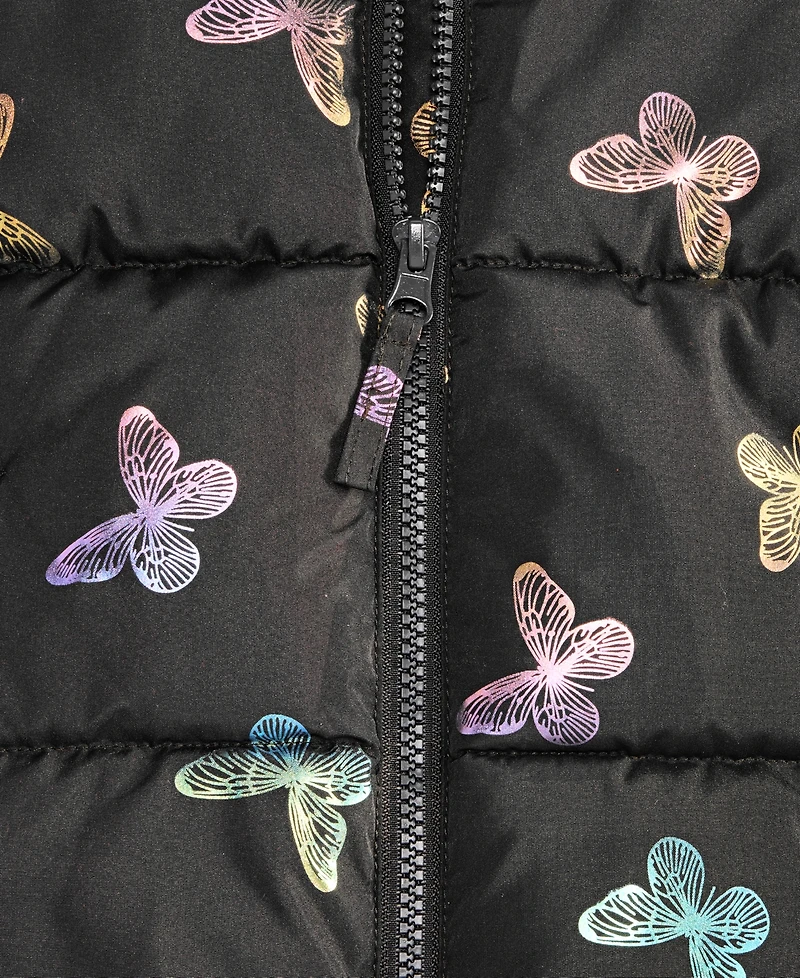 S Rothschild & Co Toddler and Little Girls Foil Bubble Jacket