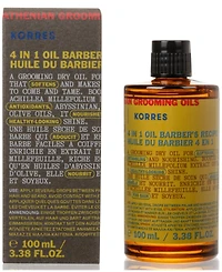 Korres Athenian Grooming Barber's 4-In-1 Grooming Oil, 3.38 oz.