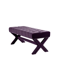 Upholstered Velvet Bench – Elegant Bedroom or Entryway Seating with Soft Cushion and Sturdy Frame